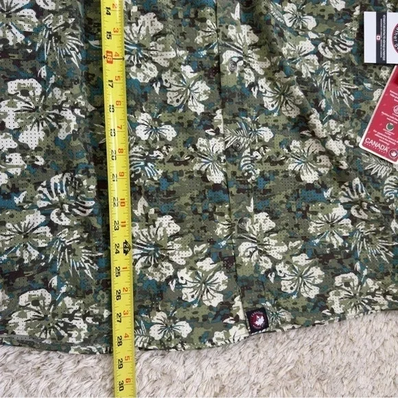 Canada Weather Gear Mens Vented Floral Camou performance shirt size Medium - Picture 11 of 14
